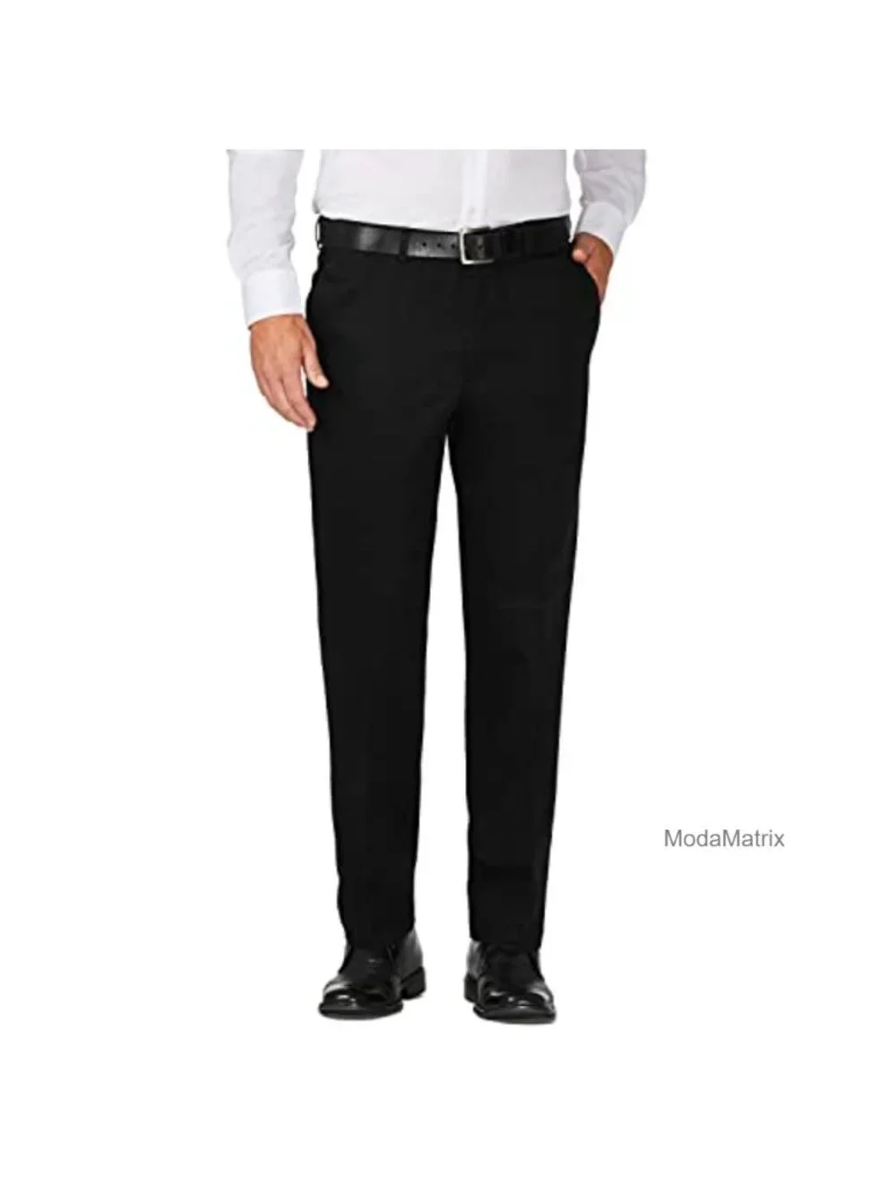 Classic Fit Flat Front Stretch Cotton Dress Pants